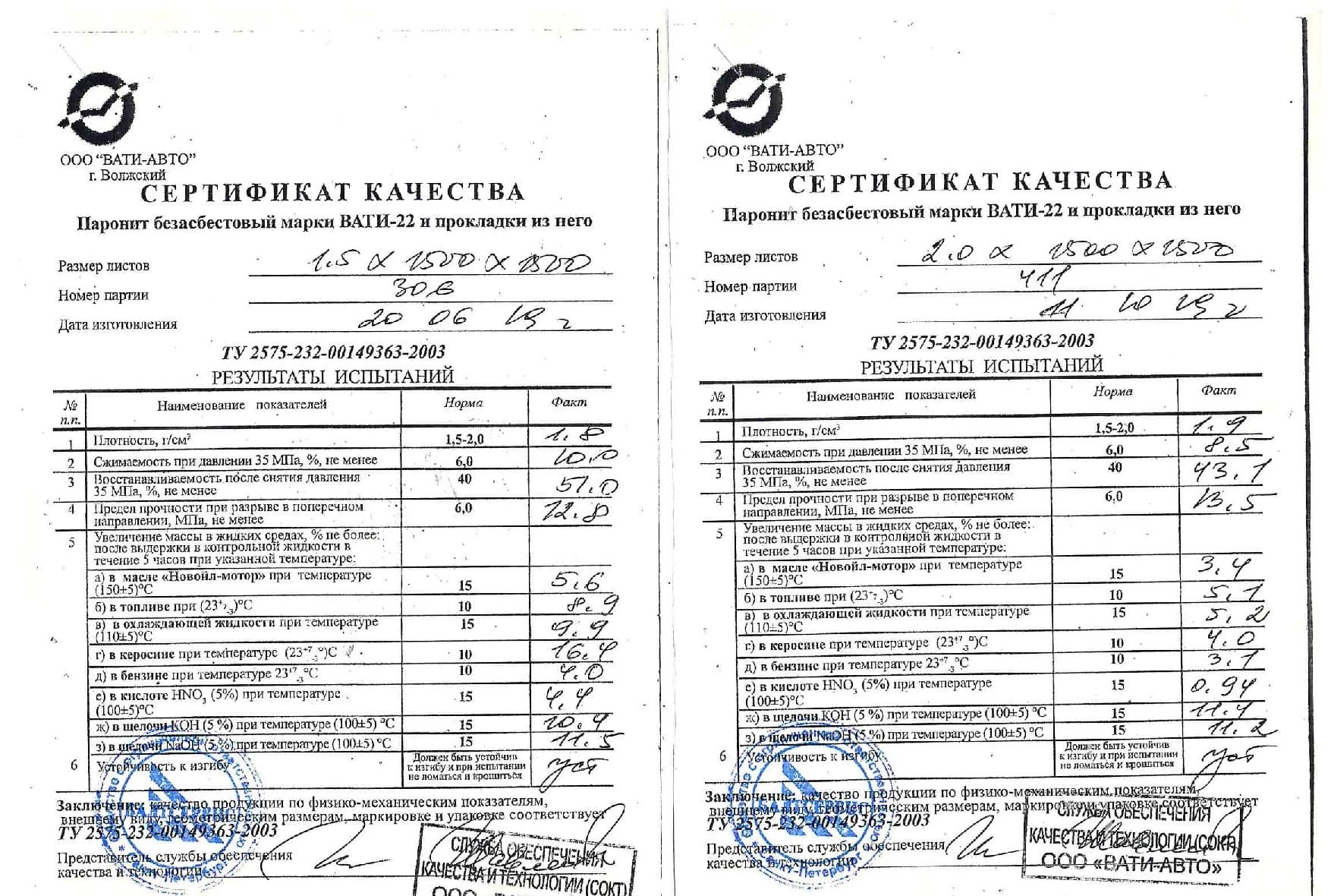 Паронит безасбестовый